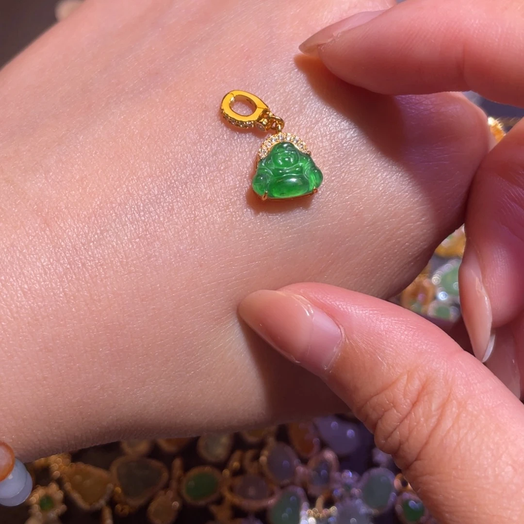 翡翠银S925镶嵌颈饰