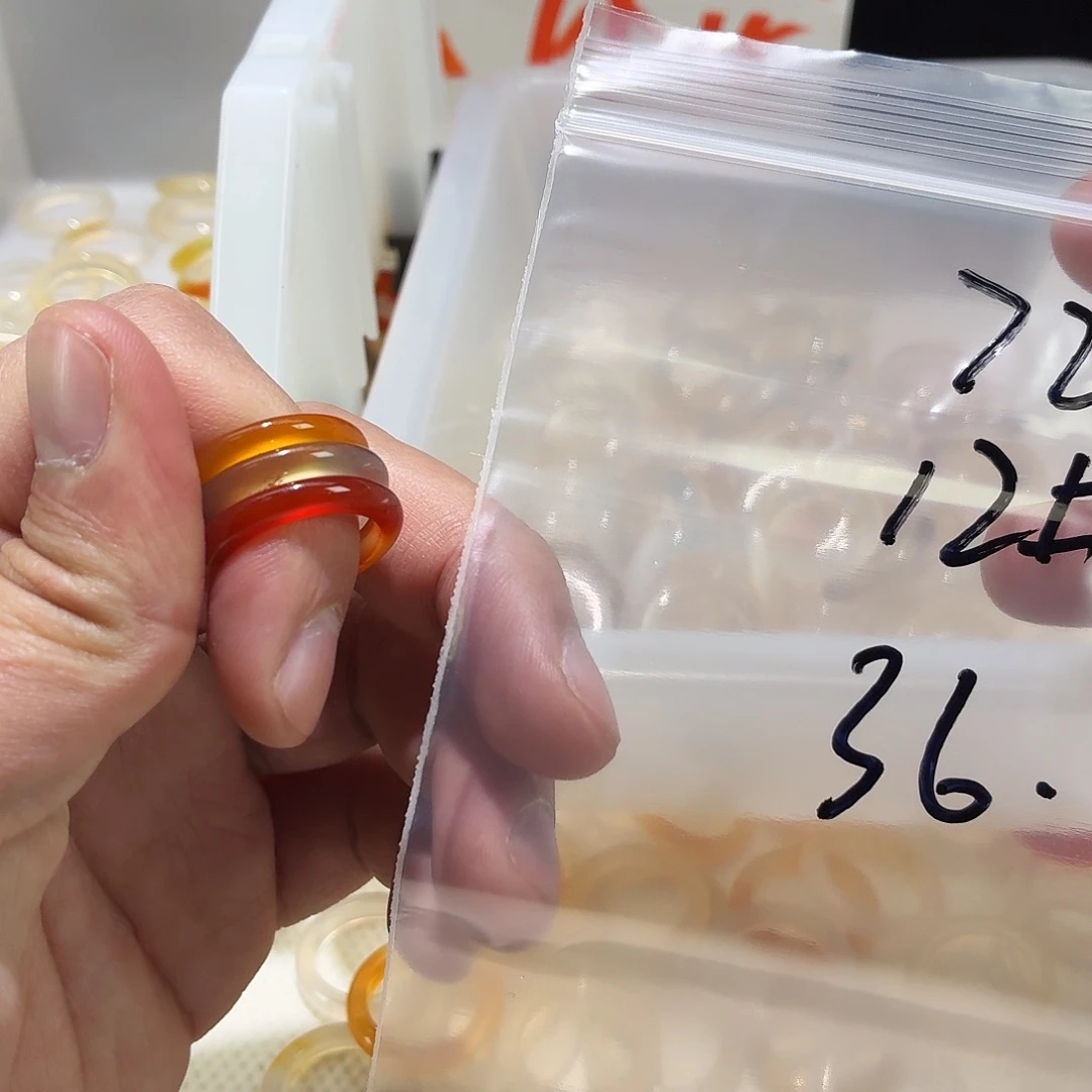 静***花玛瑙/玉髓未镶嵌戒指72
