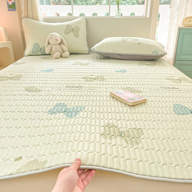 夏季凉感床单亲肤床上用品冰丝乳胶凉席单人纯色被单夏天学生宿舍