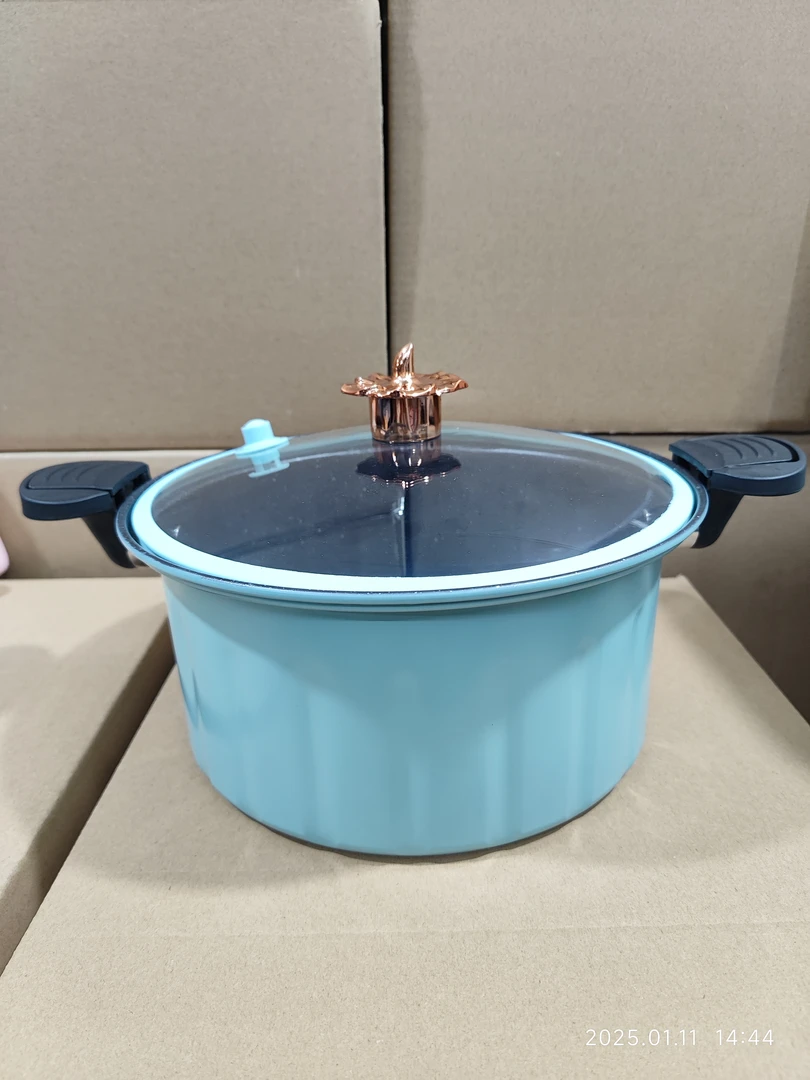 不粘汤锅罗马珐琅微压锅新款家用大容量双耳煲汤锅陶晶8033