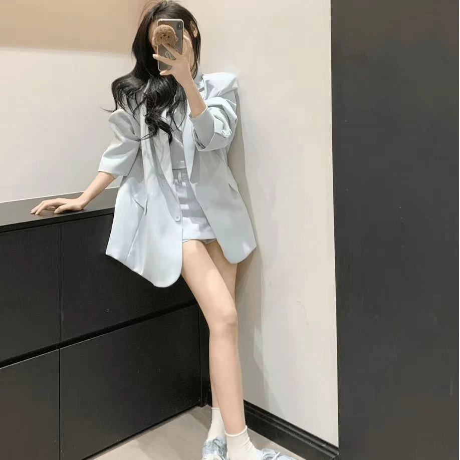 韩系穿搭套装女2025春夏季新款内搭显瘦洋气通勤宽松外套百搭裙子