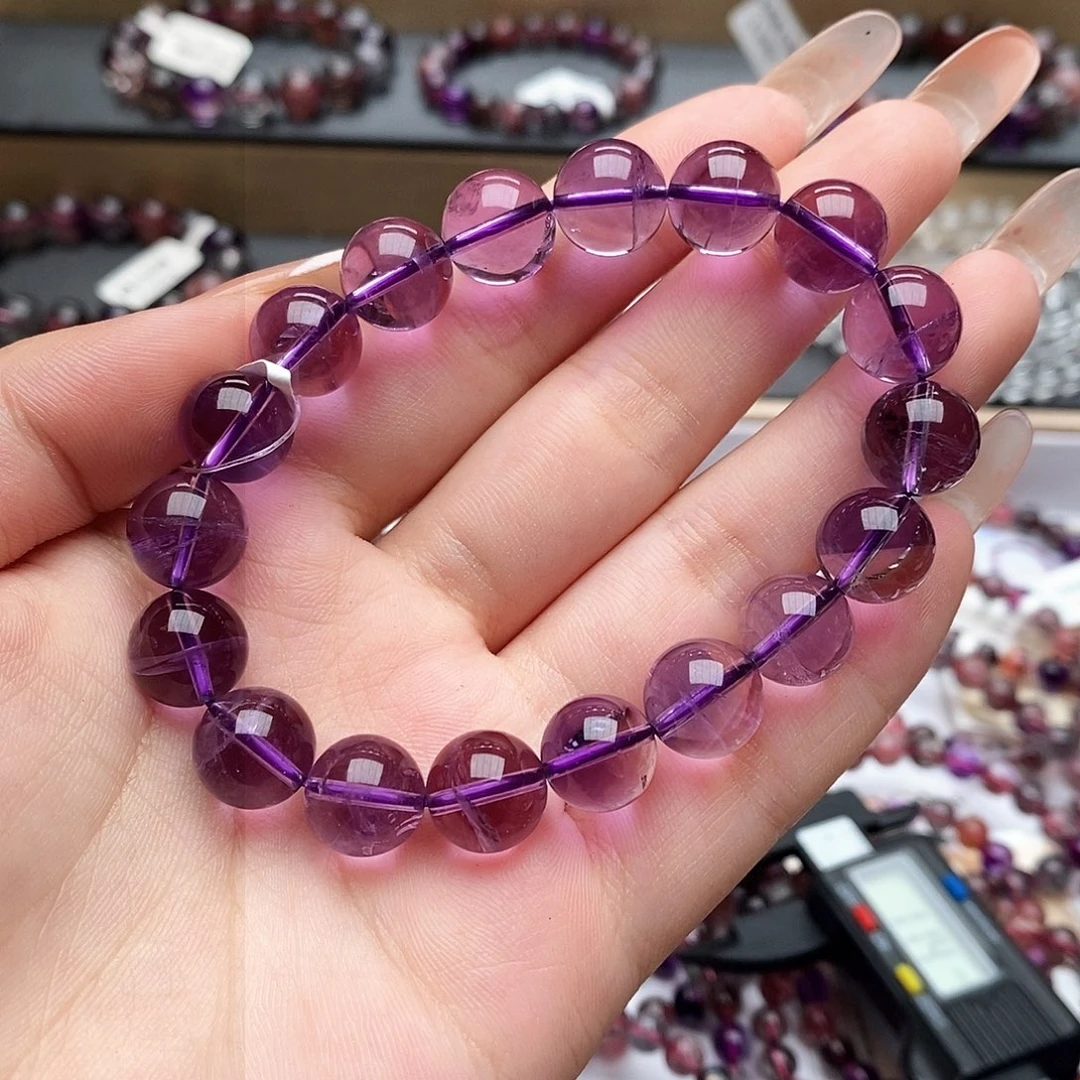 未镶嵌手串水晶W015紫水晶11+