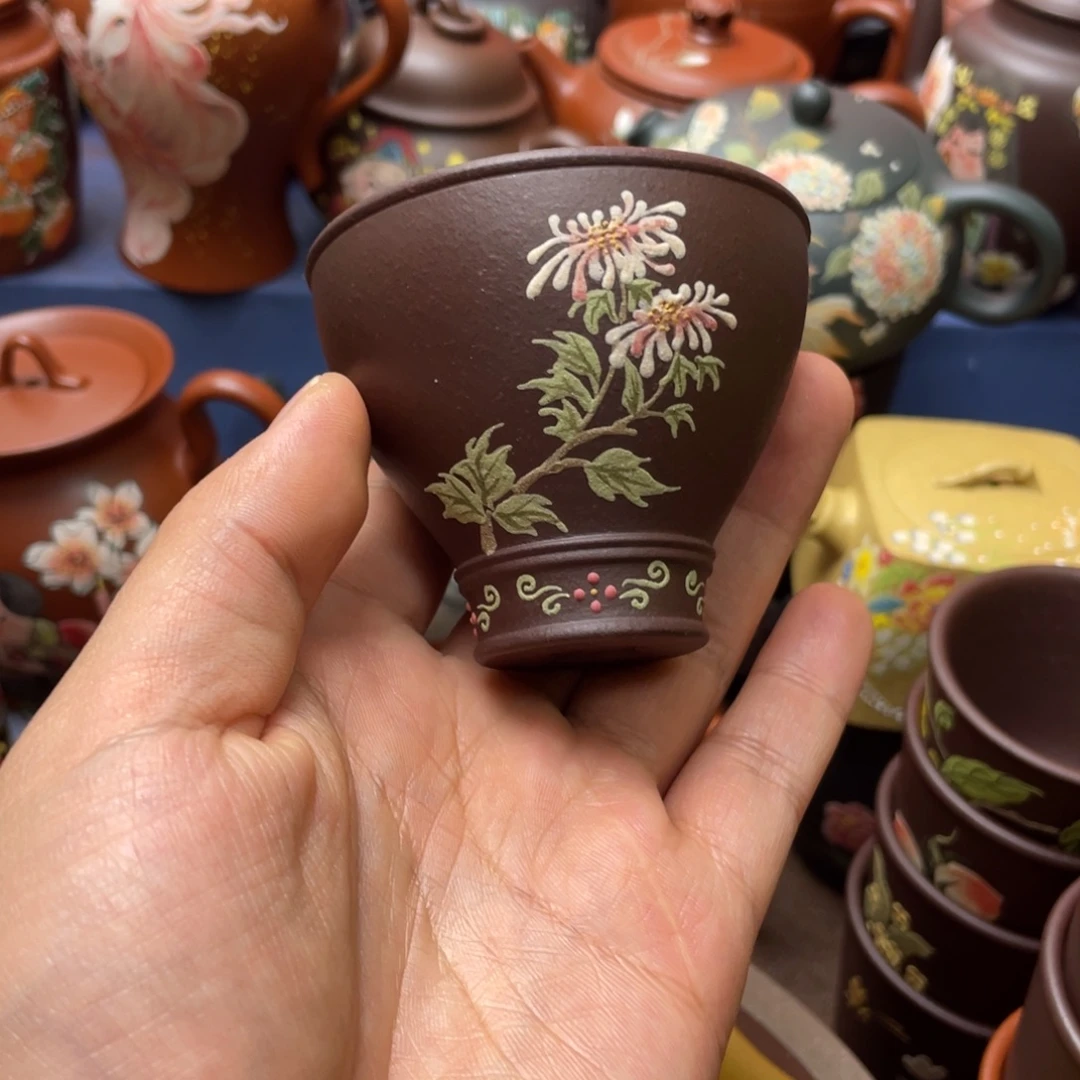 茶杯红泥紫砂主人杯100cc