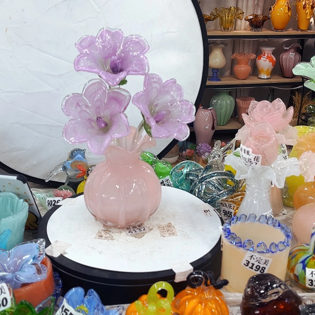 3花1瓶 家悦琉璃工艺品