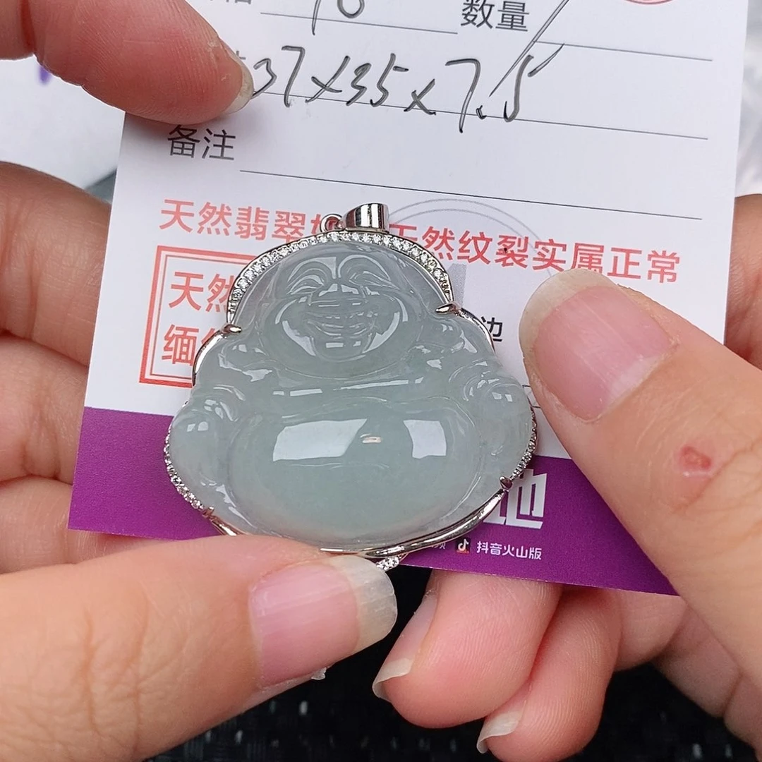颈饰银S925镶嵌翡翠