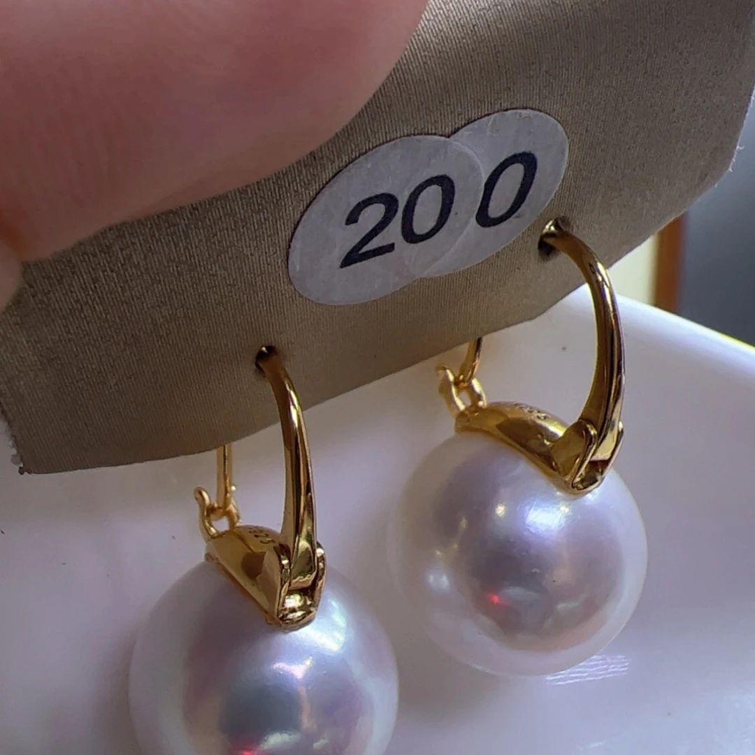淡水珍珠耳饰银S925镶嵌