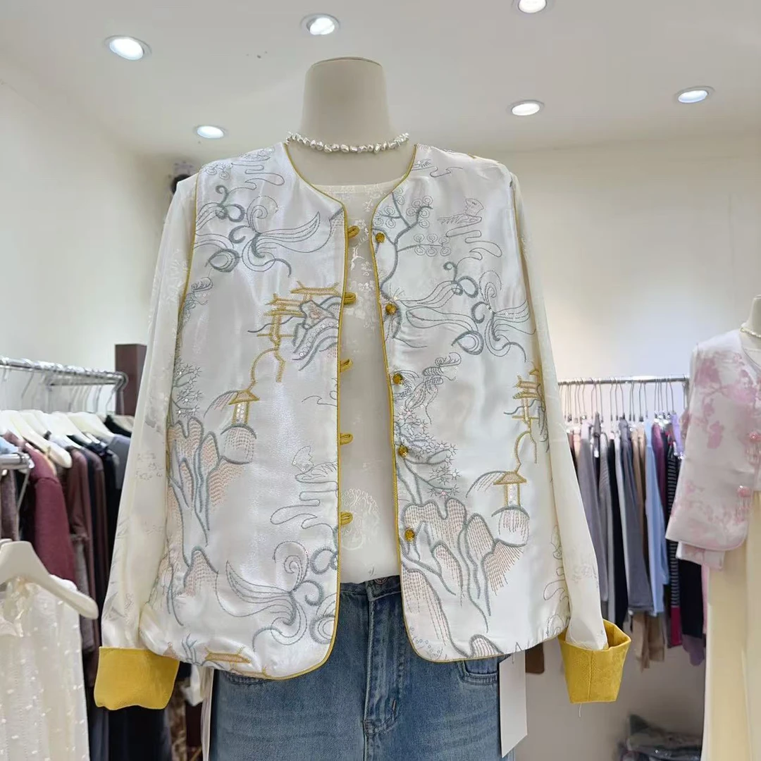 中国风马夹两面穿立领时尚女士气质上衣春夏季新中式复古