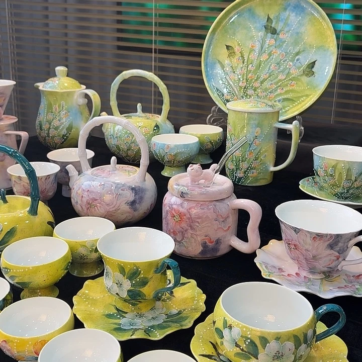 杯景德镇釉下五彩手绘陶瓷