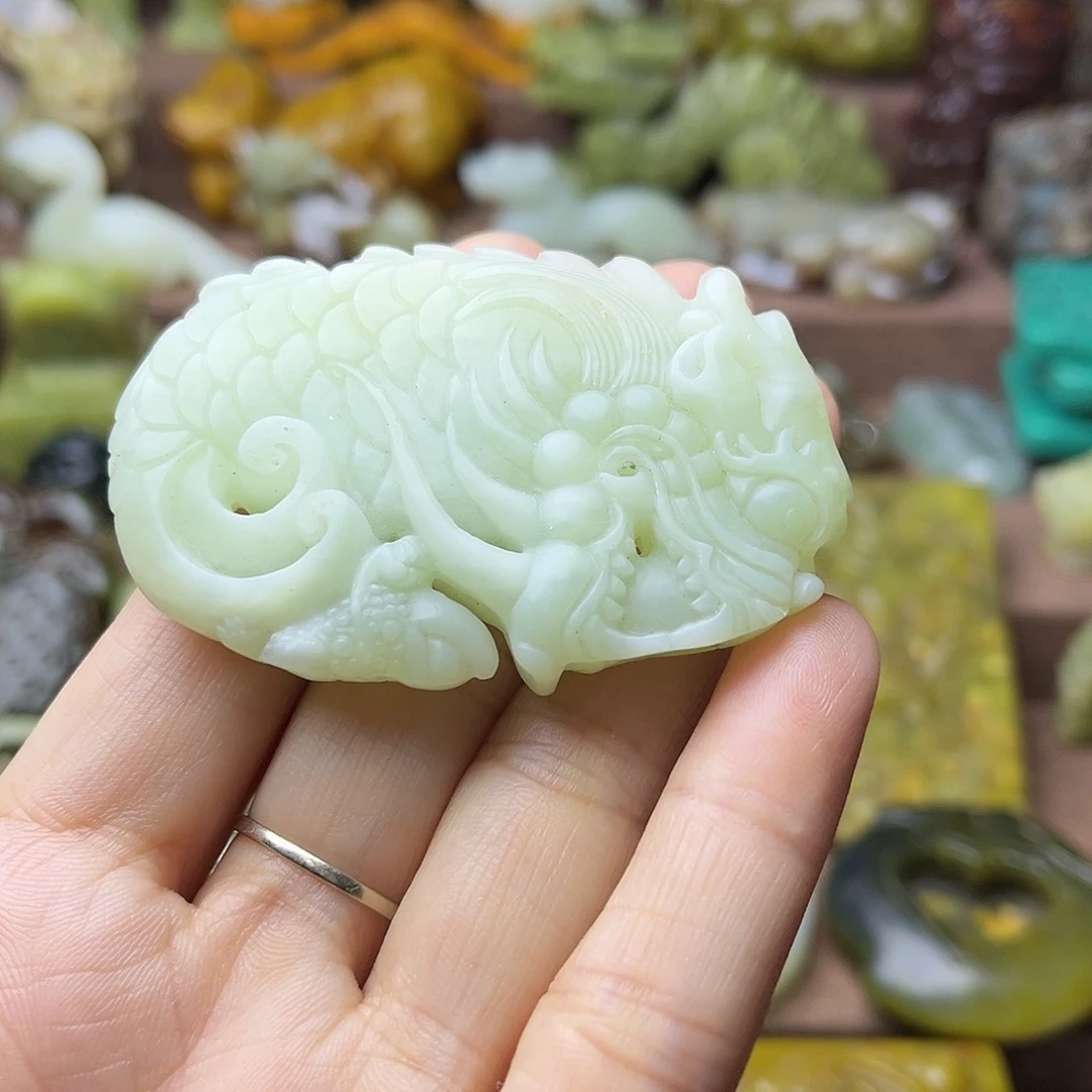 白玉菩提吊坠2。。