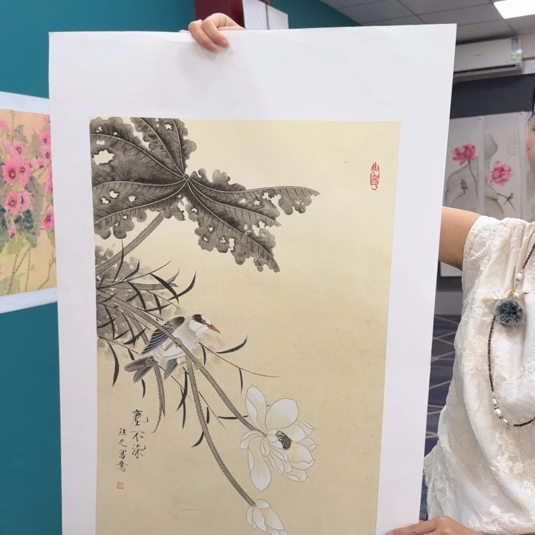 国画国画作品山水花鸟