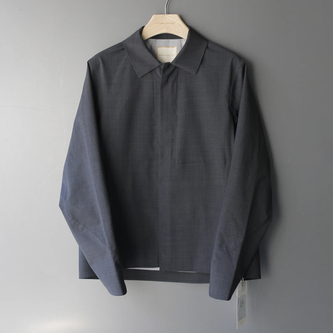 CharlesHan鸟家经典商务通勤功能外套//男士春秋长袖蓝色时尚休闲