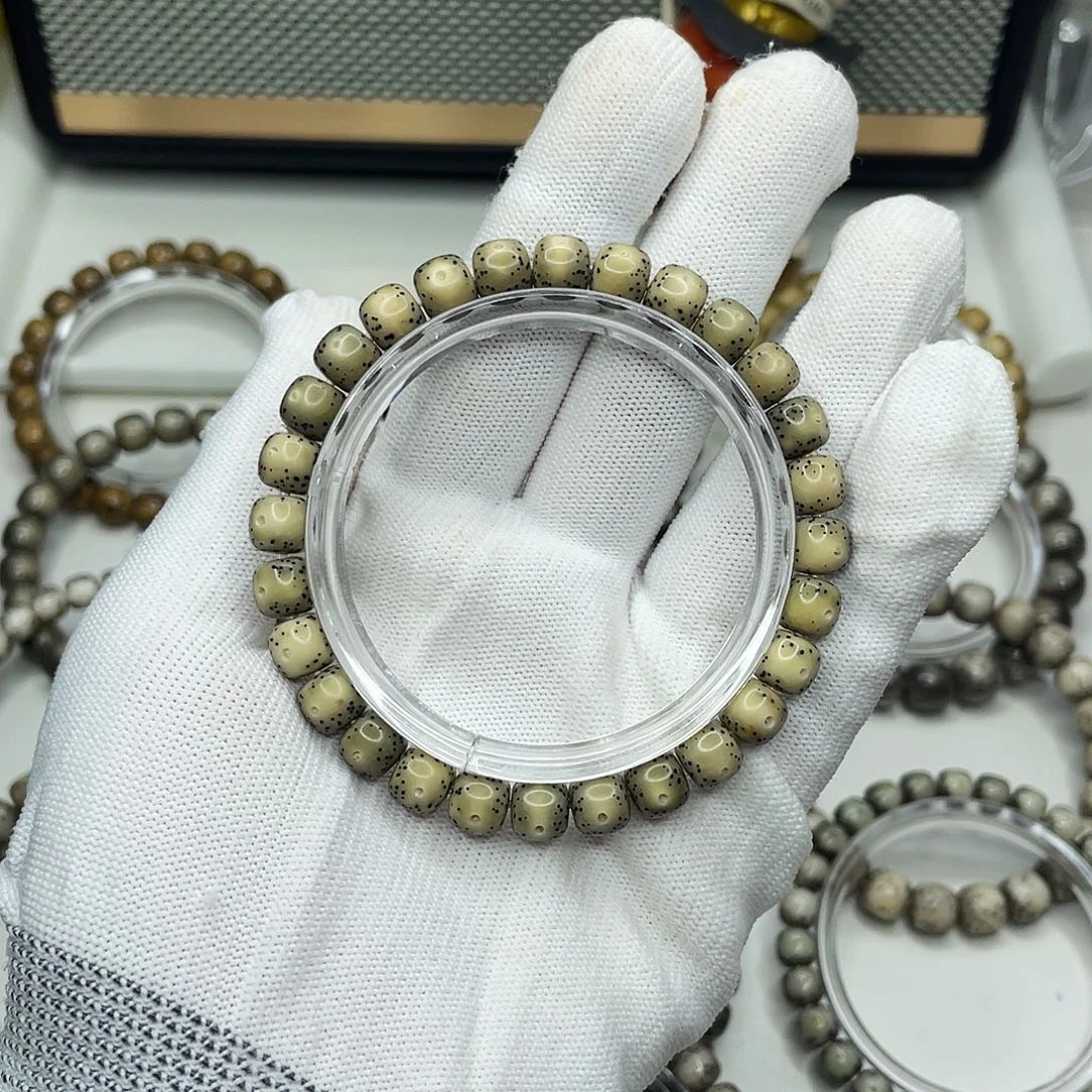 星月菩提手串8mm 绿背通体