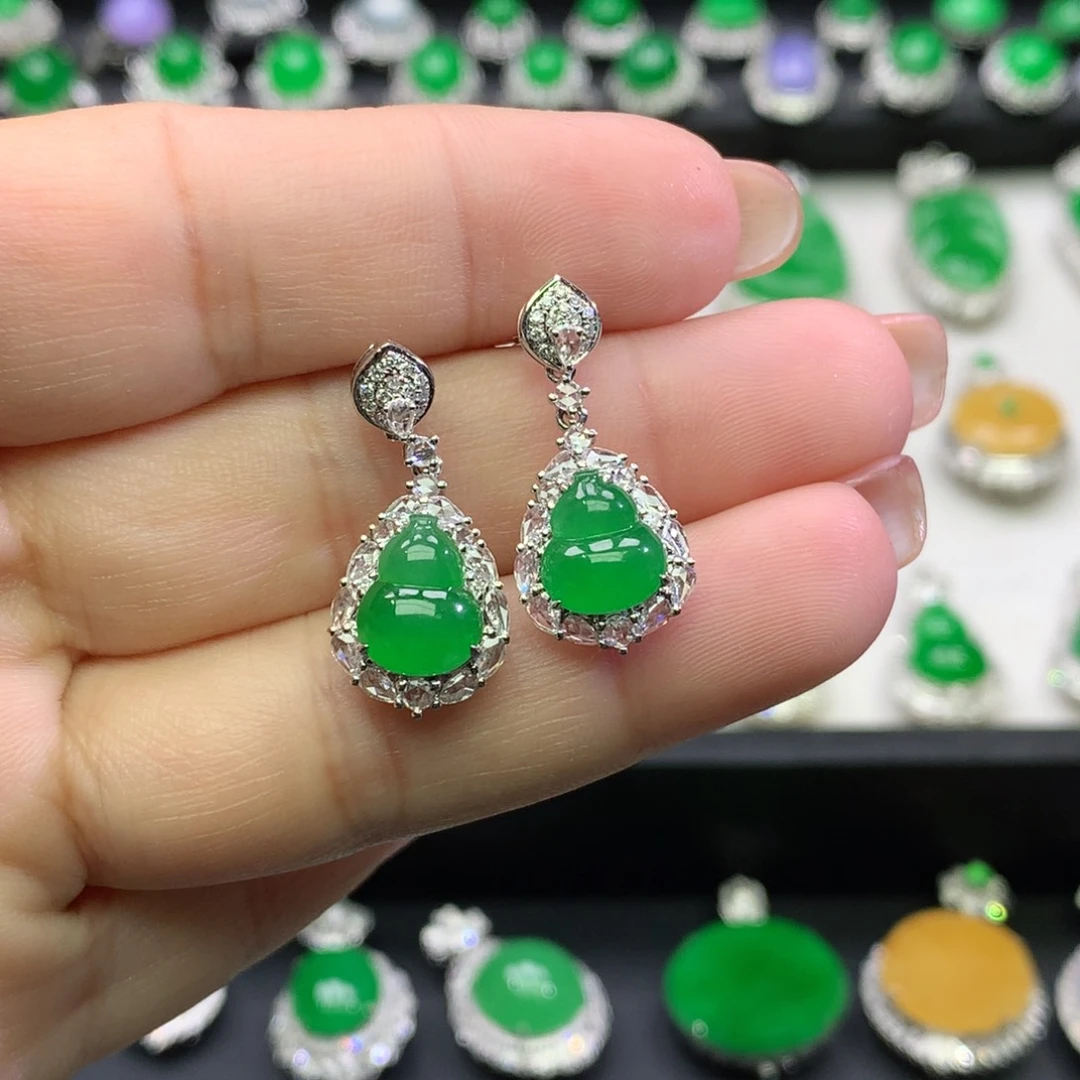 翡翠18K金镶嵌吊坠(不含链)考*