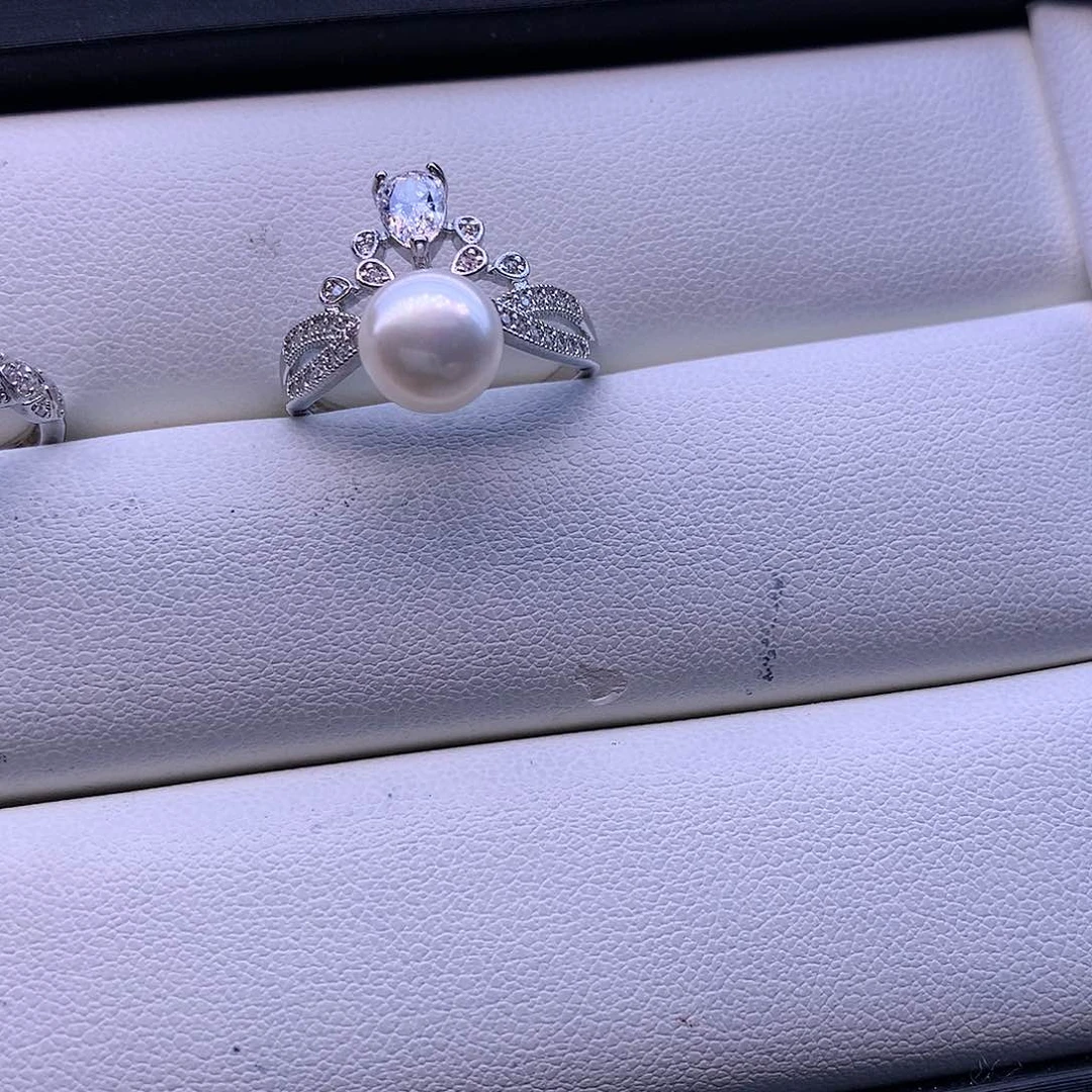 淡水珍珠耳饰合金