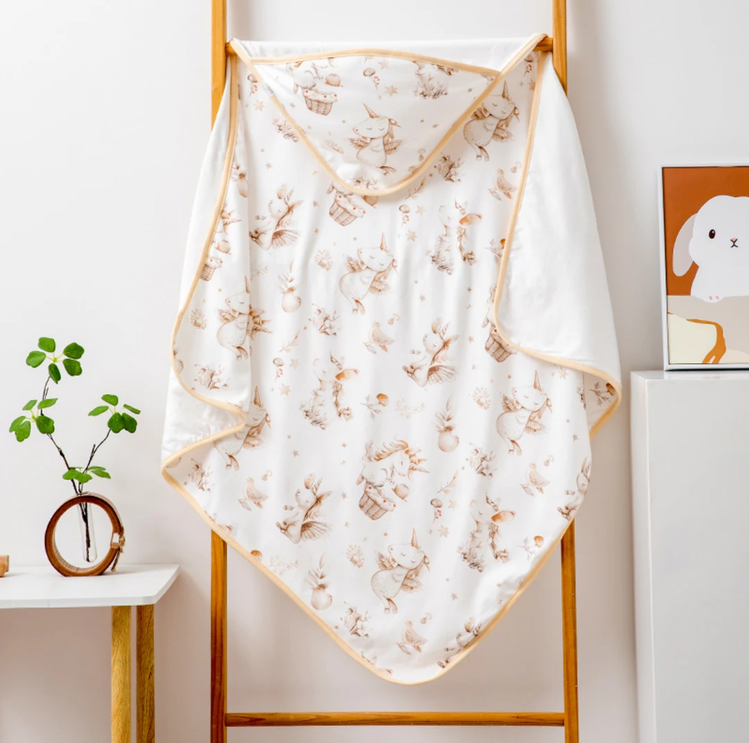 【贝瑞拉双层抱被】新生儿7A抗菌夏季薄款抱被精梳棉超柔外出抱被