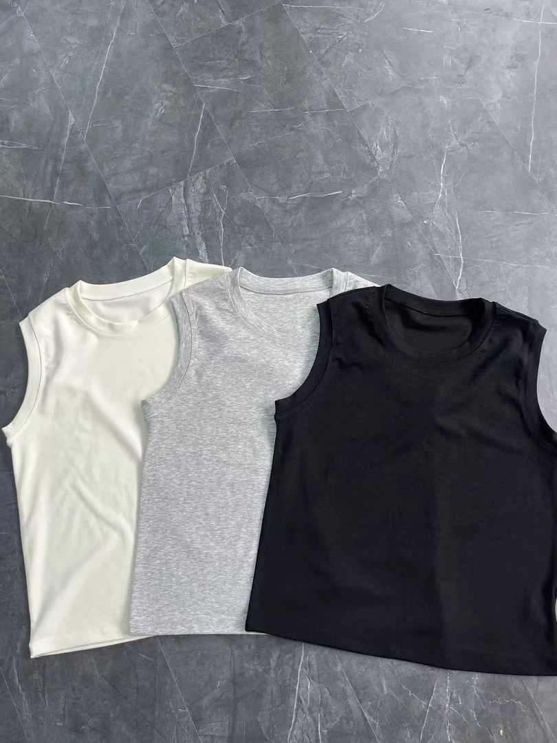 背心女遮副乳纯色夏季宽松