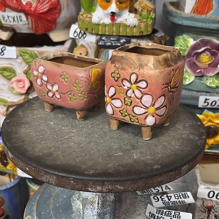 粗陶材质多肉花盆