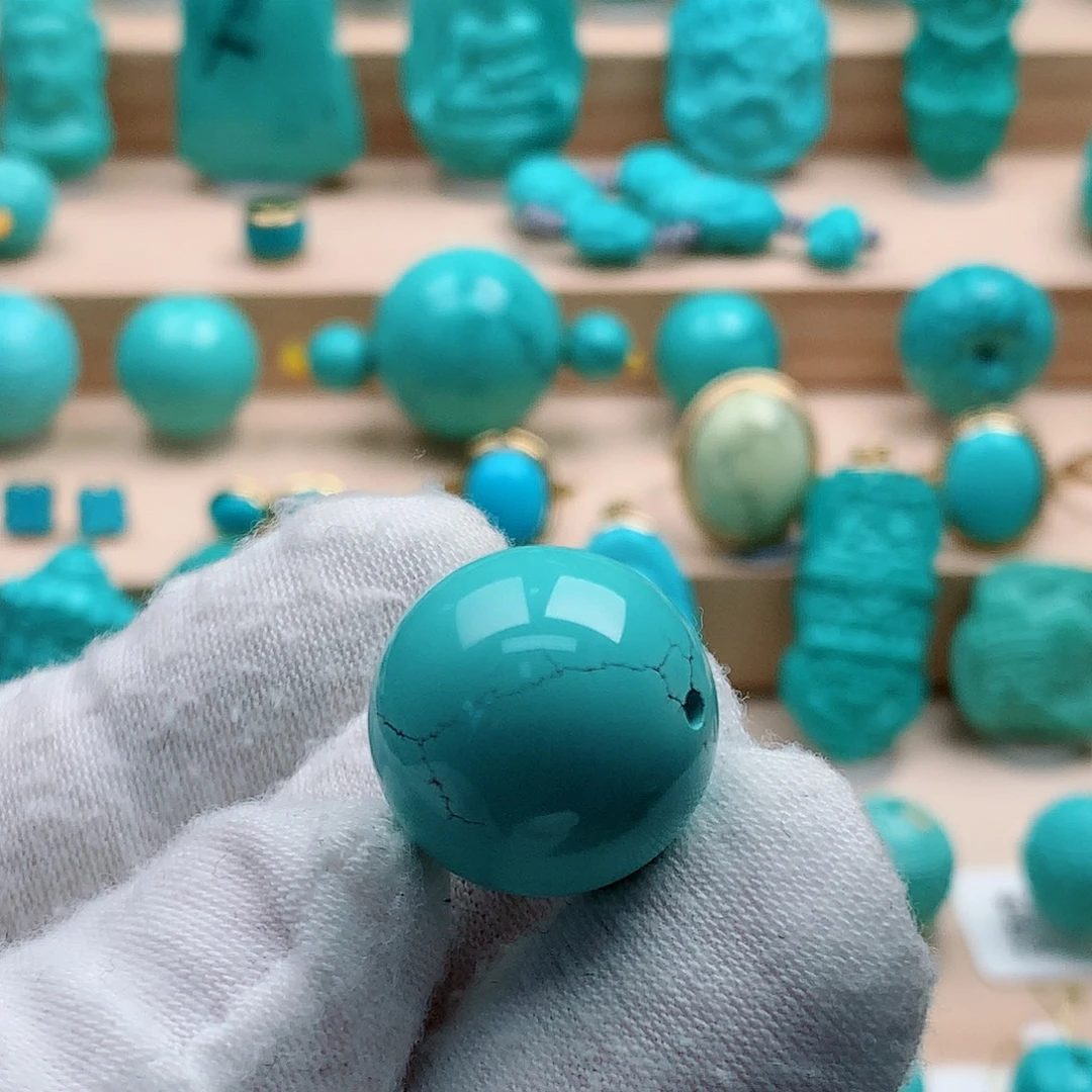 绿松石未镶嵌圆珠