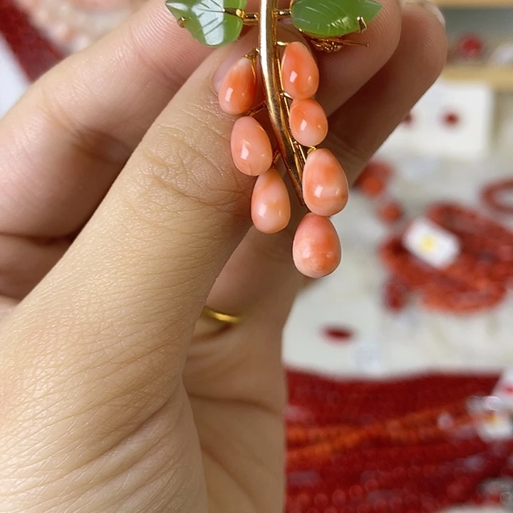 花岗石纯铜锡合金纯铜福利momo胸针