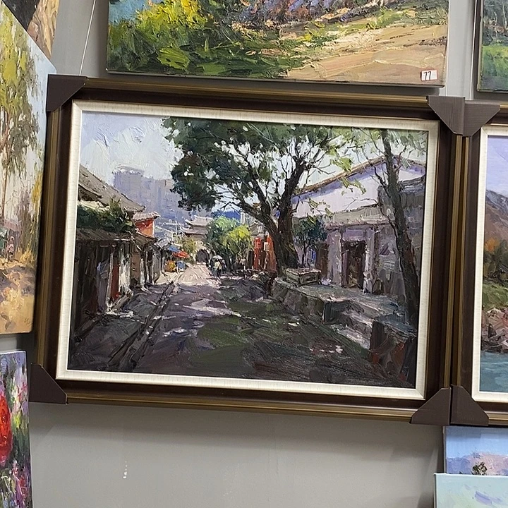 山***娃油画带外框画芯尺寸60x80cm