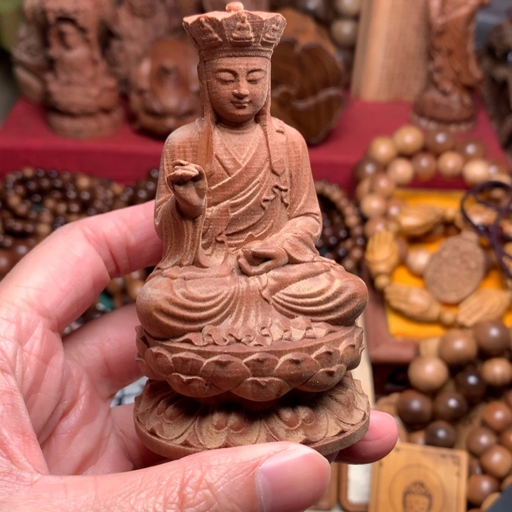 把件檀香木老山檀地藏