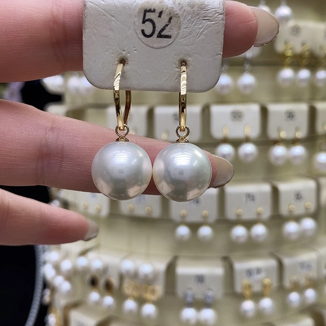 耳饰淡水珍珠18K金镶嵌