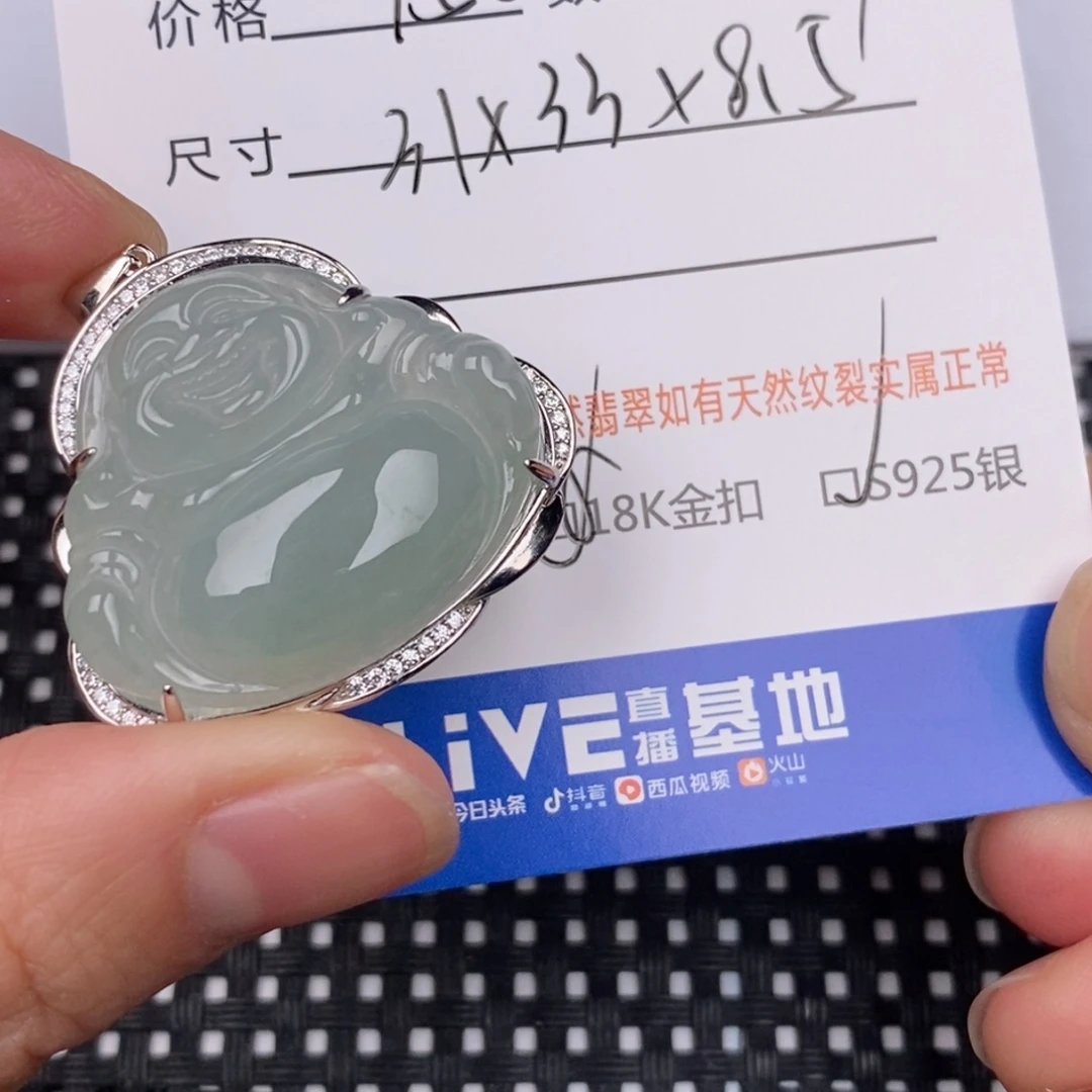 夏***薇翡翠银S925镶嵌颈饰