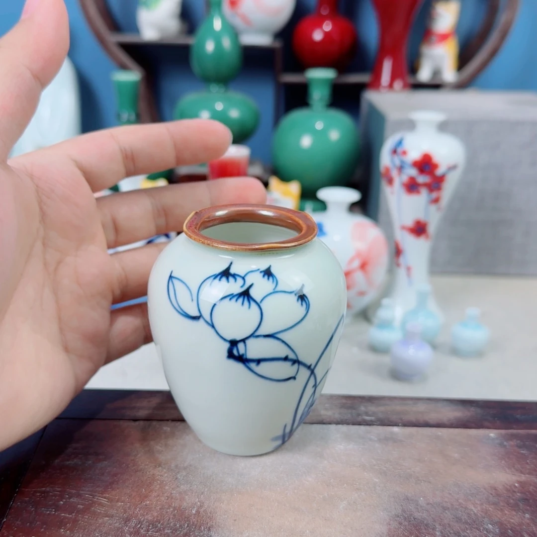 陶瓷手工小花器摆件