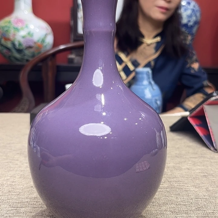 瓶紫罗兰秞蒜头瓶