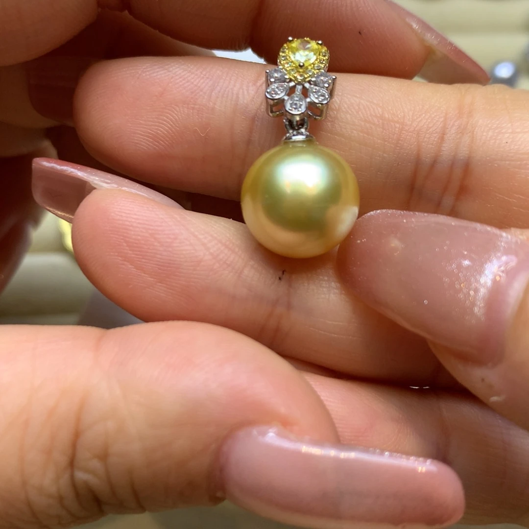 颈饰银S925镶嵌海水珍珠