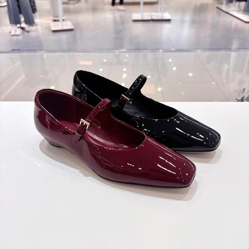 星期六2025春季新款百搭玛丽珍单鞋时尚一字带方头女鞋SSD1111481