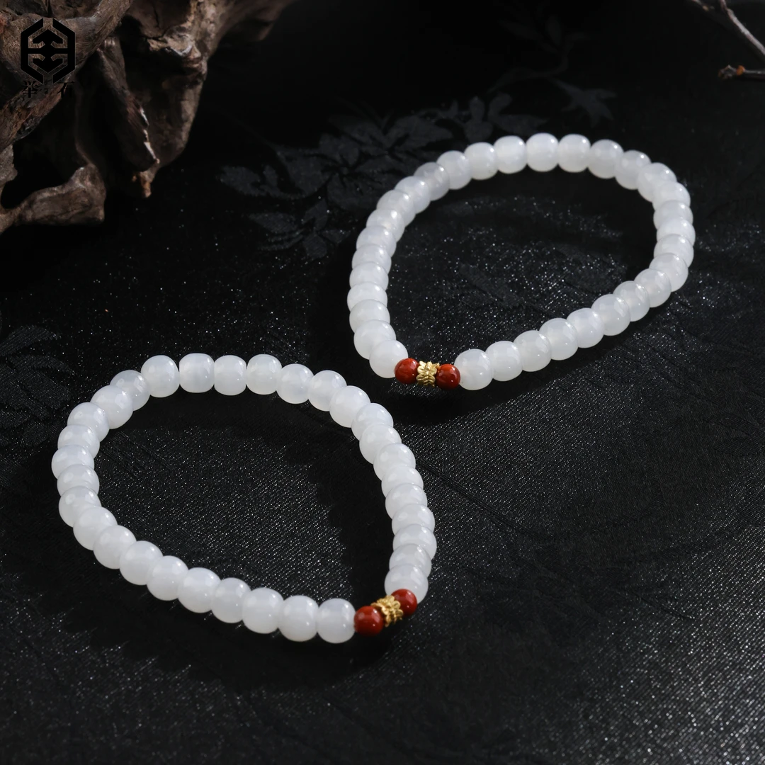 【举石精选】X08-8888-12973和田玉手串（一件/多样性发/约5mm+）P
