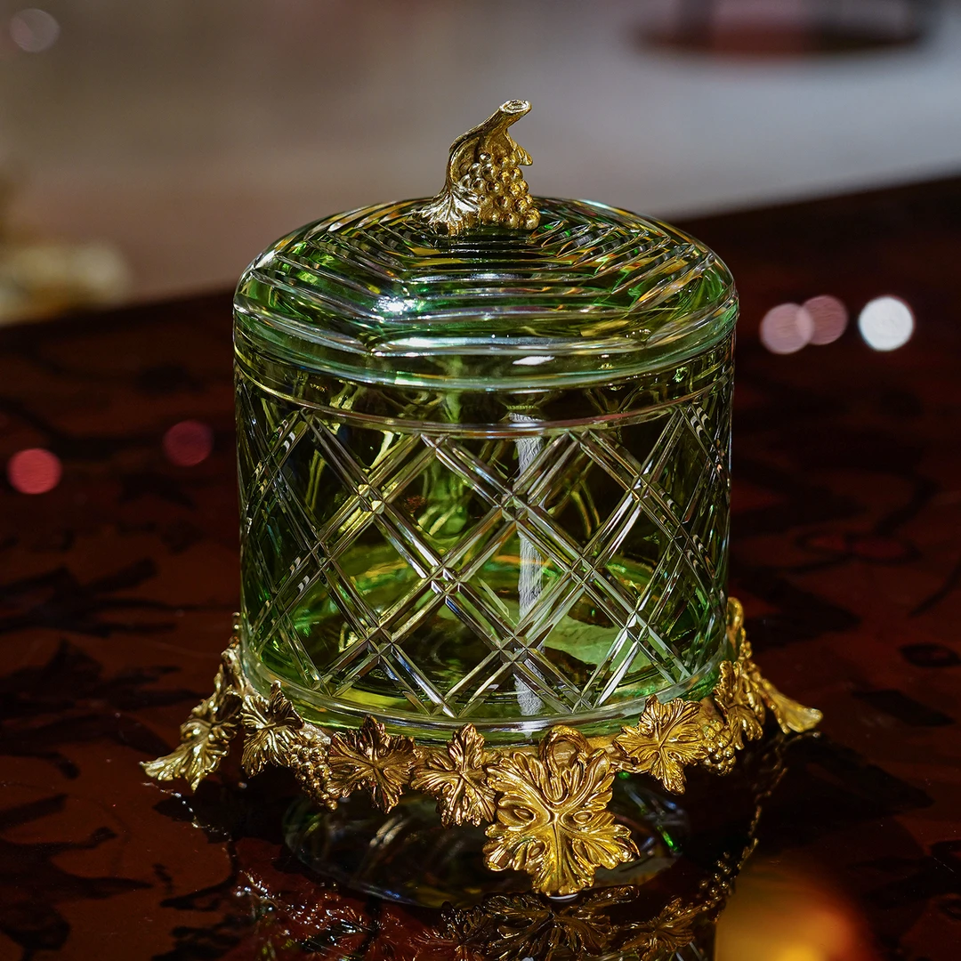 【本尼家】SS59葡萄藤糖果罐装饰摆件