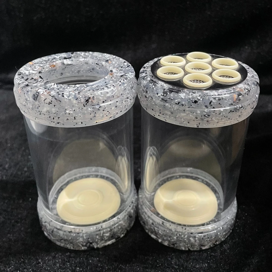 小田60蝈蝈罐洒金大理石独眼七孔蝈蝈罐