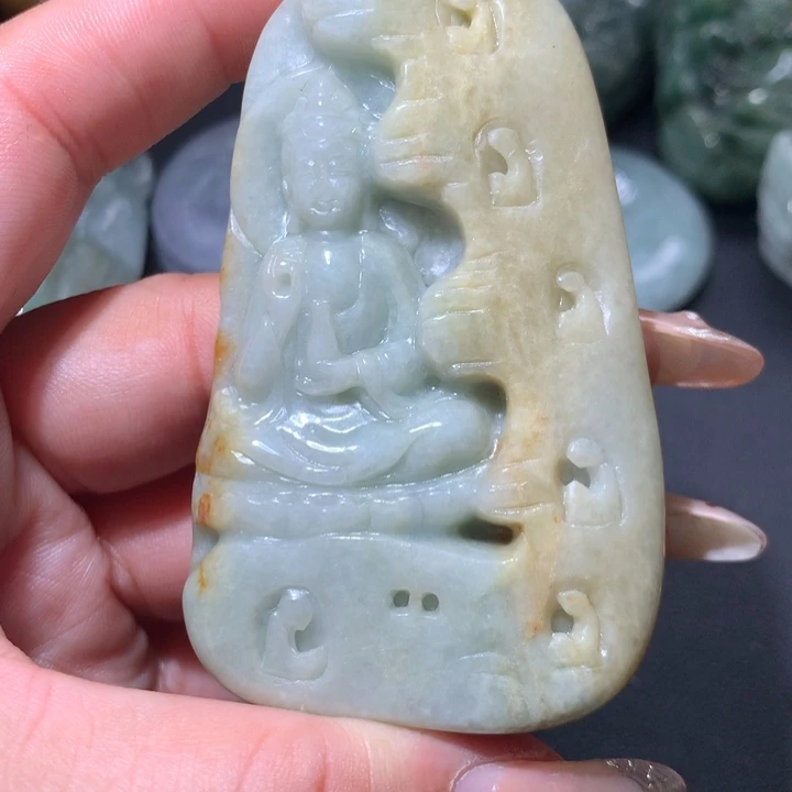 翡翠未镶嵌颈饰保真天然A货翡翠