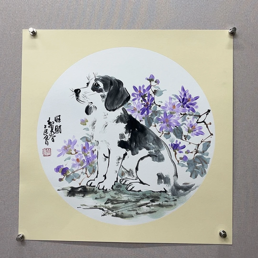国画艺术家真人手绘