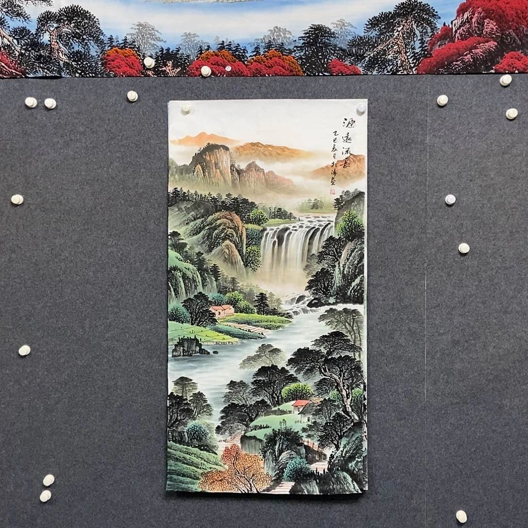 国画四尺山水一副