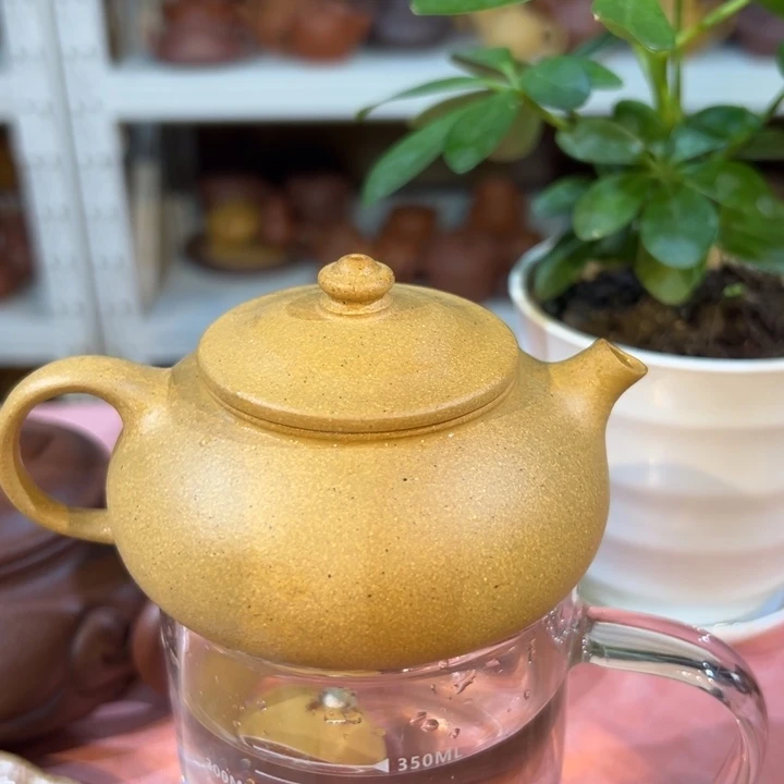 紫砂茶壶黄金寒江150cc