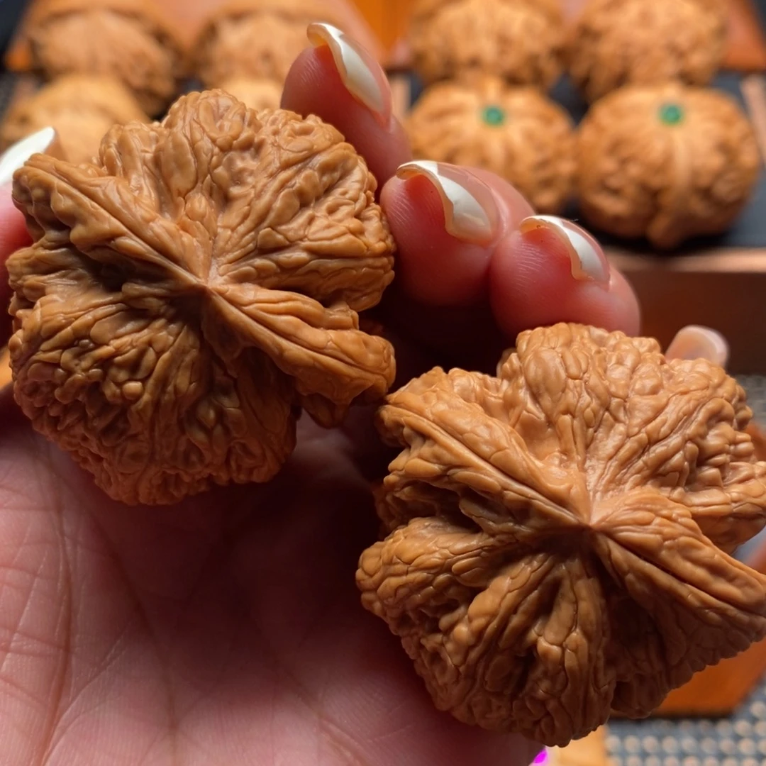 文玩核桃把件43尺全品粗筋