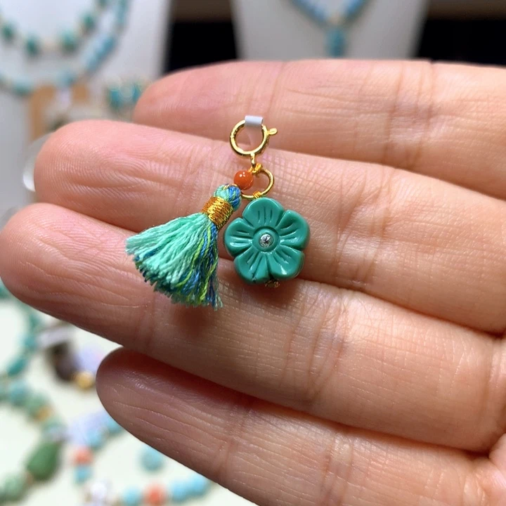 南红玛瑙银S925镀金镶嵌挂件