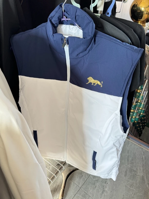 狮王蓝白马甲美狮马甲美高梅马甲战袍夹克外套2025正品马甲