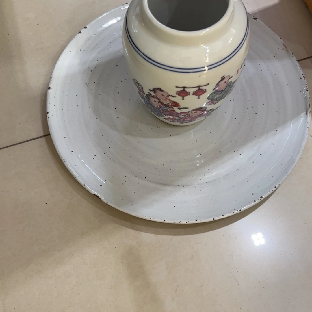 瓷景德镇粗陶复古盘碗微瑕