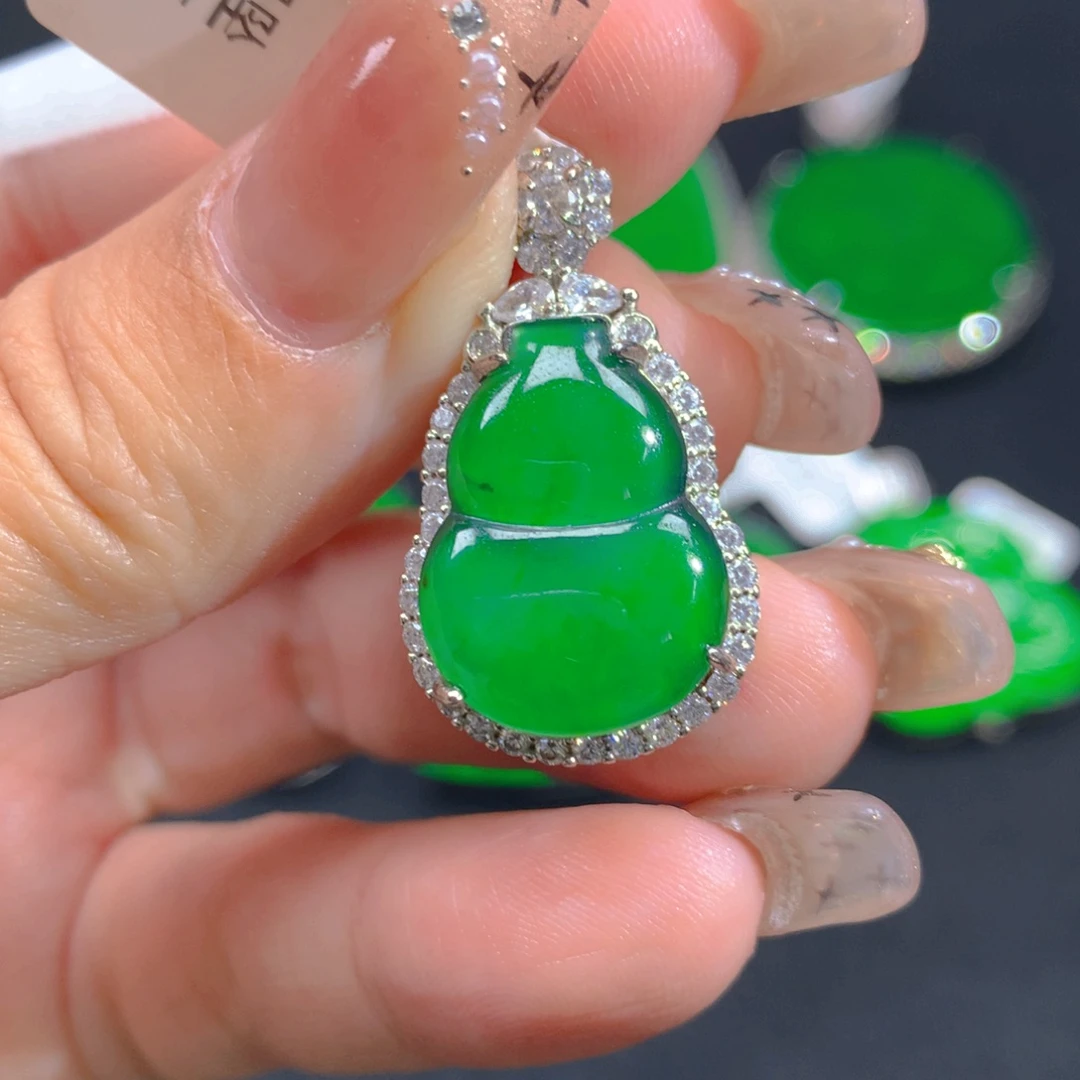 翡翠颈饰银S925镶嵌1111111111