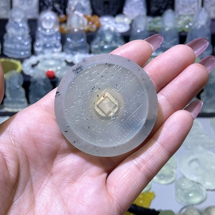 岫玉未镶嵌吊坠吊坠