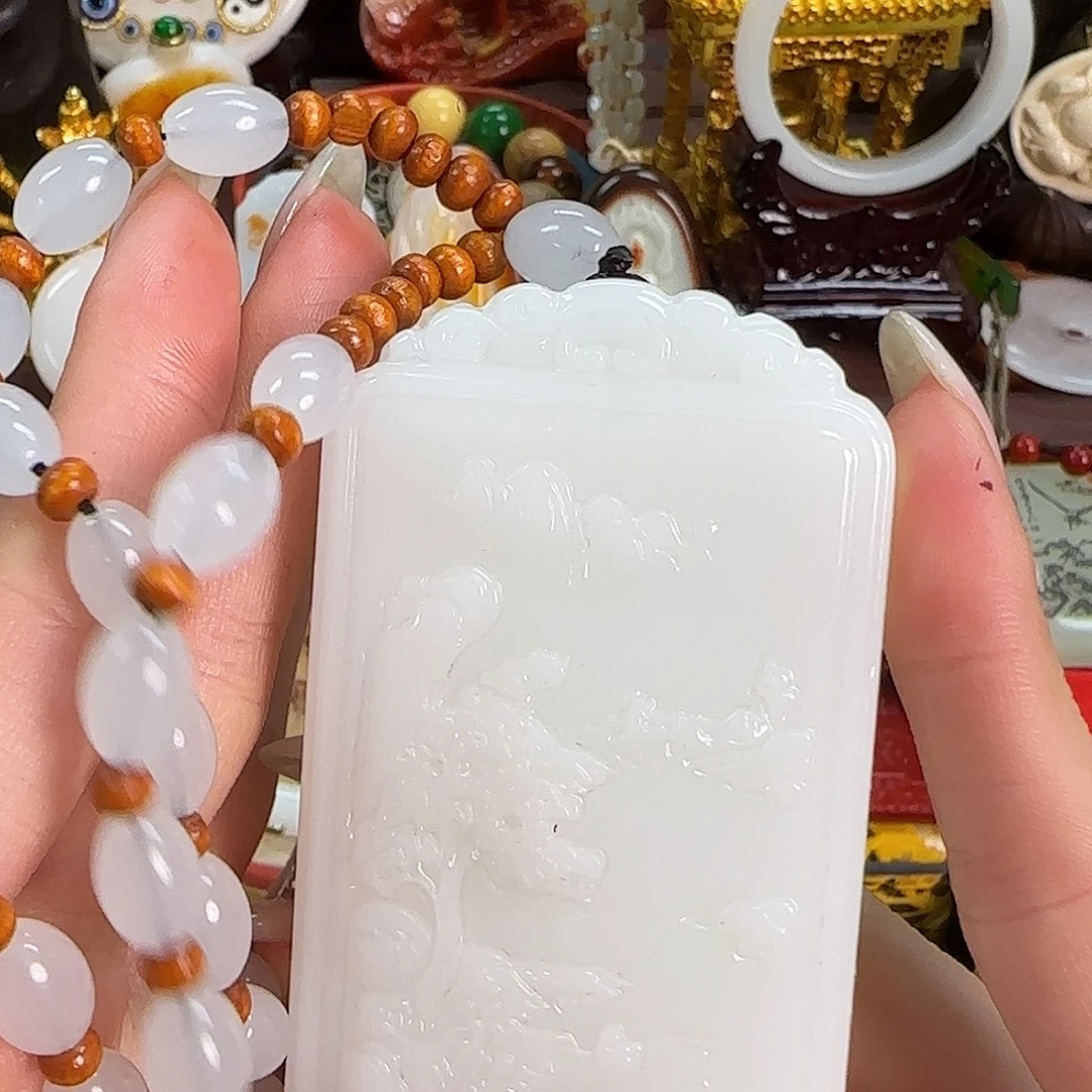 和田玉未镶嵌挂件