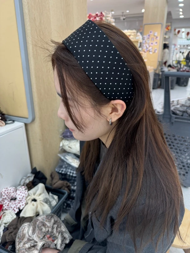 黑波点款发箍气质