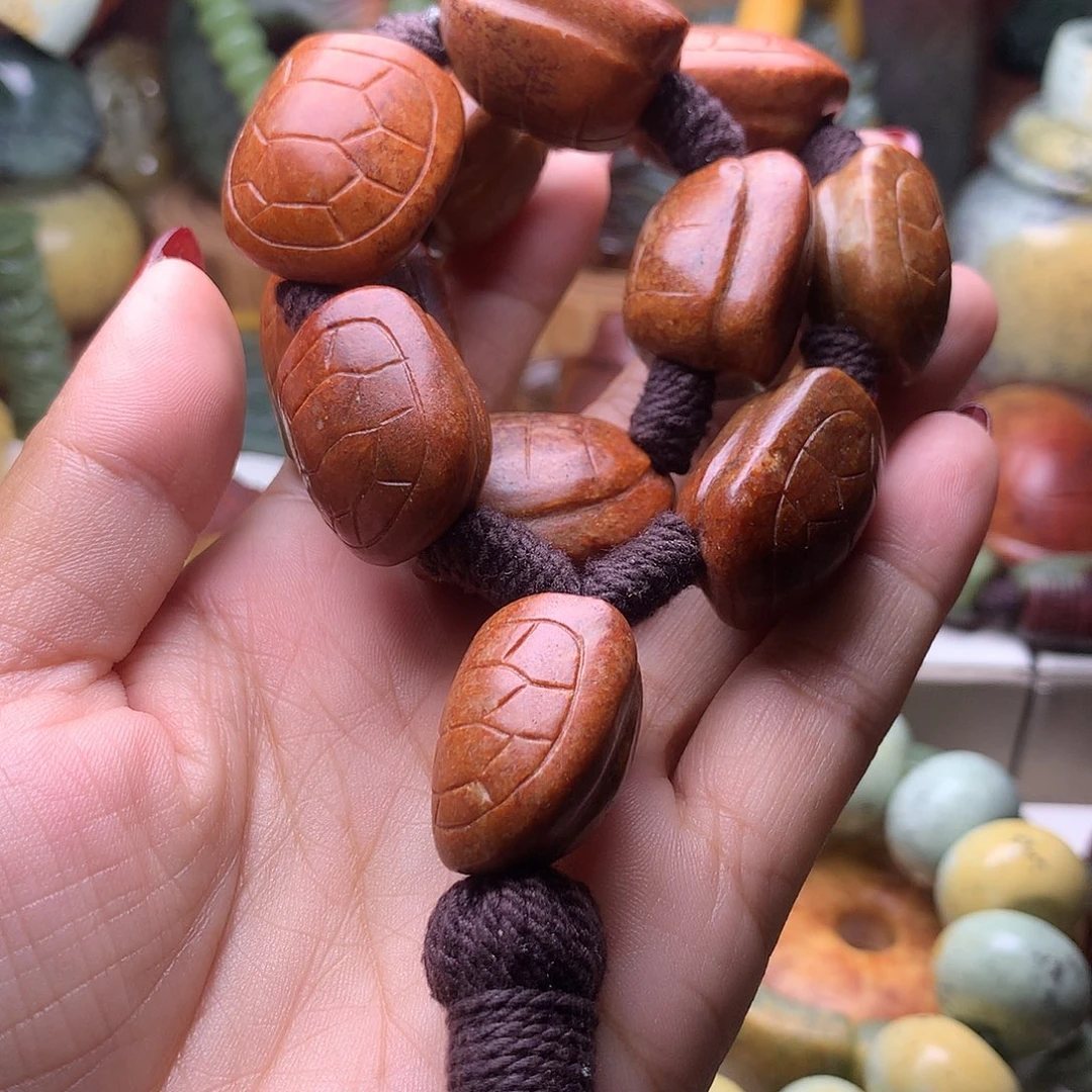 用***8岫岩河磨玉（透闪石质玉）未镶嵌手串