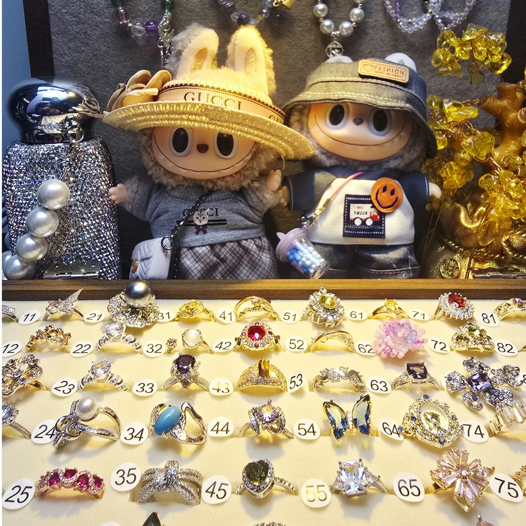 合金锆石戒指 开口戒指新品上市气质百搭小众时尚指环