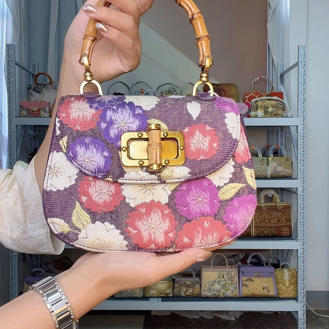 织物桑蚕丝非遗唐锦竹节马鞍