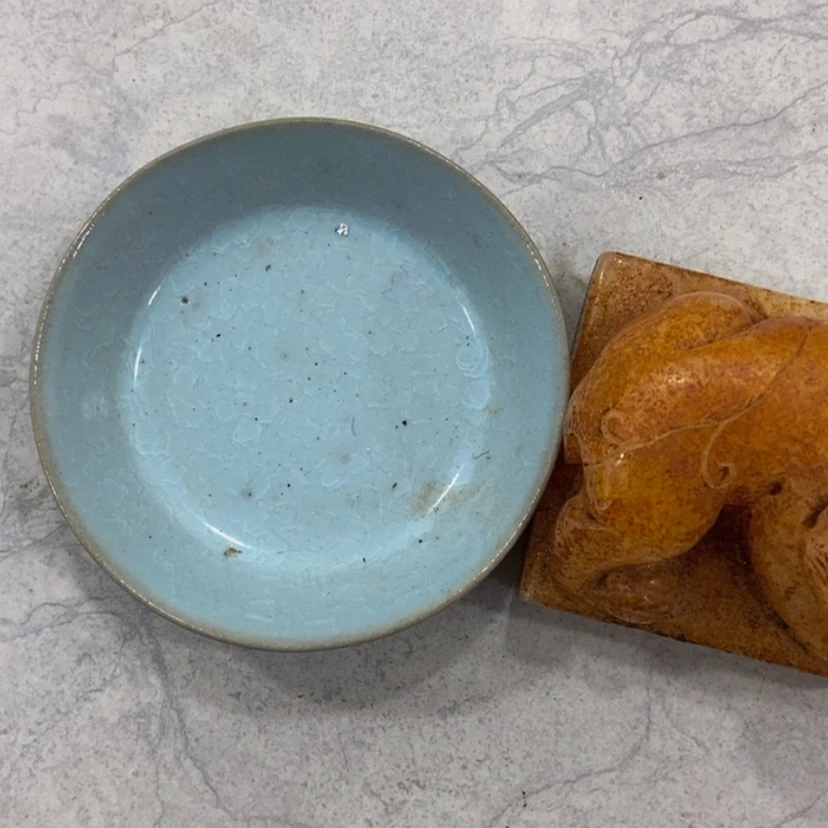 【闪购商品】摆件高古瓷五大名窑蒲*英